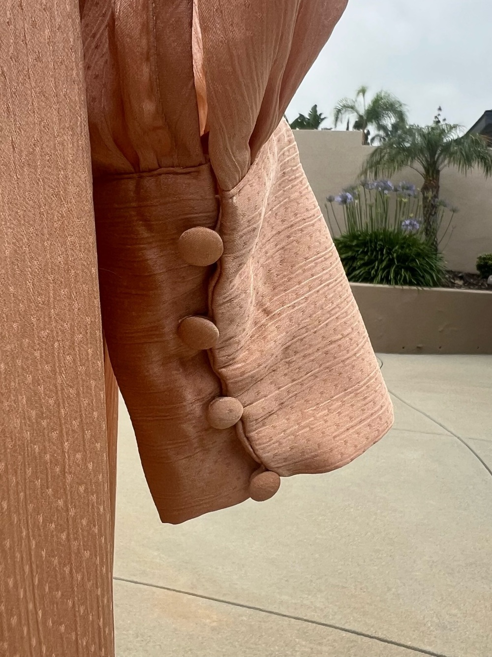 MOTF Peach Midi Dress with Button Front - Picture 16 of 17